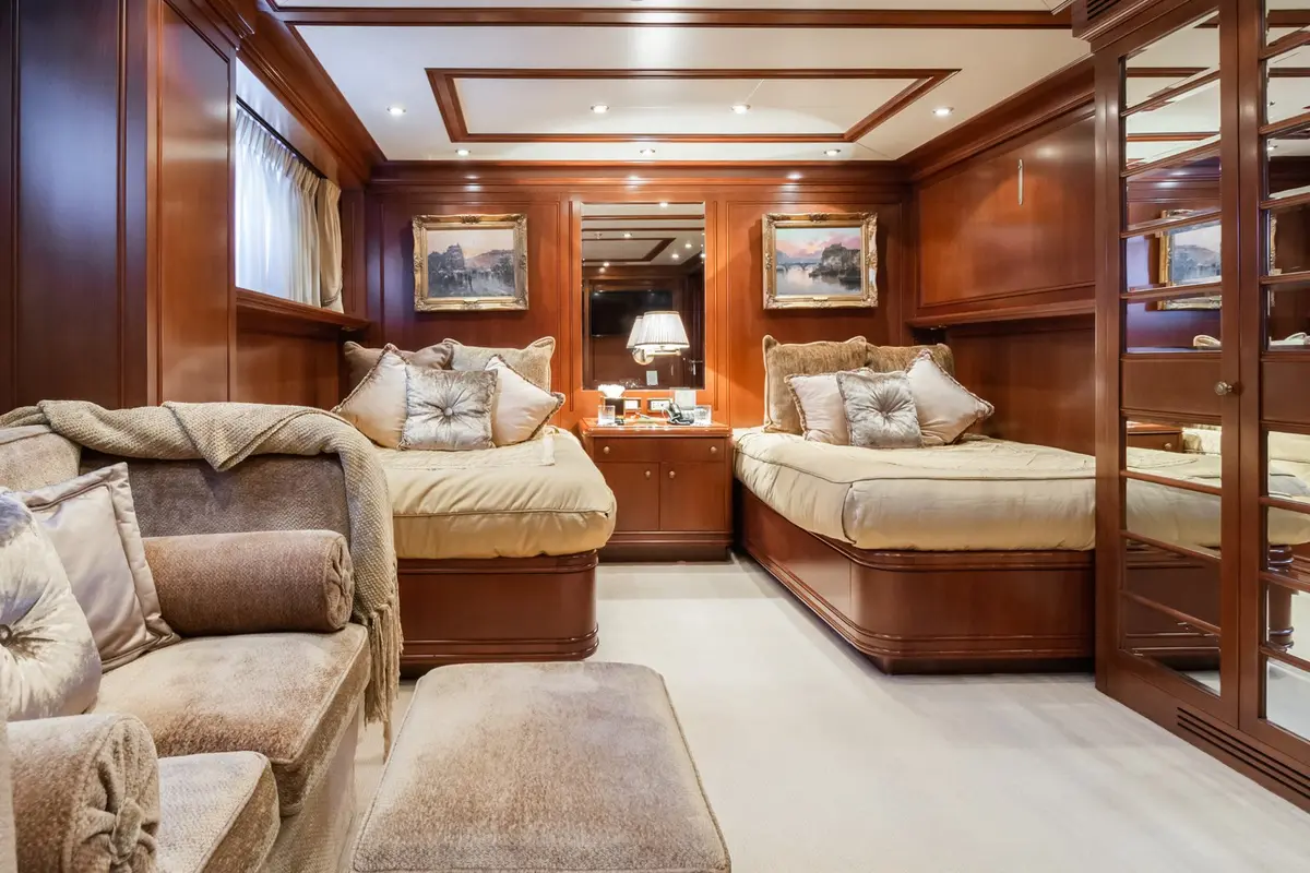 Apogee, main deck — Menorca Yacht Rental, Menorca. Apogee — 62.5m