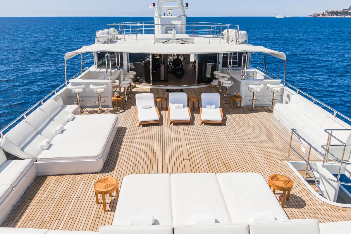 Apogee, master cabin — Menorca Yacht Rental, Menorca. Apogee — 62.5m