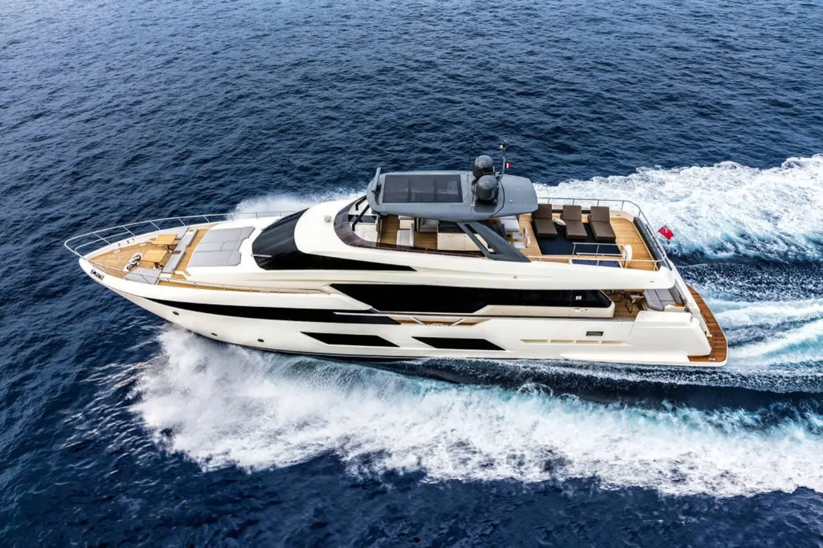 Ferretti 920, exterior — Menorca Yacht Rental, Menorca. Ferretti 920 — 28m