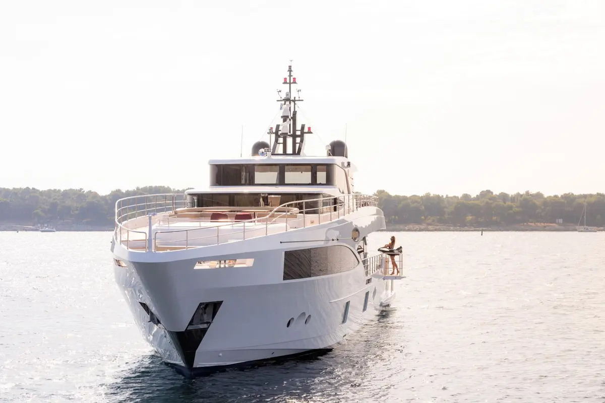 Majesty 100, exterior — Menorca Yacht Rental, Menorca. Majesty 100 — 32m