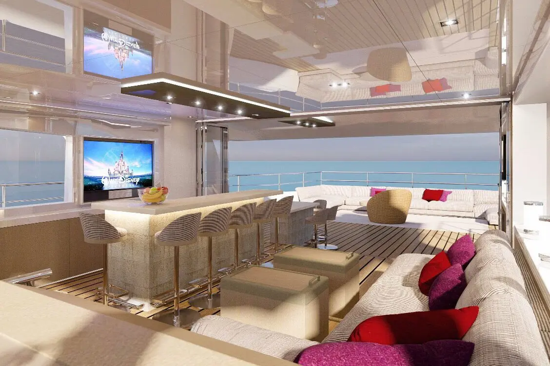 Majesty 100, master cabin — Menorca Yacht Rental, Menorca. Majesty 100 — 32m