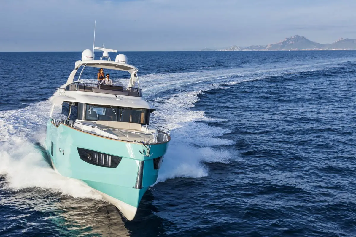 Navetta 58, aft deck — Menorca Yacht Rental, Menorca. Navetta 58 — 17m