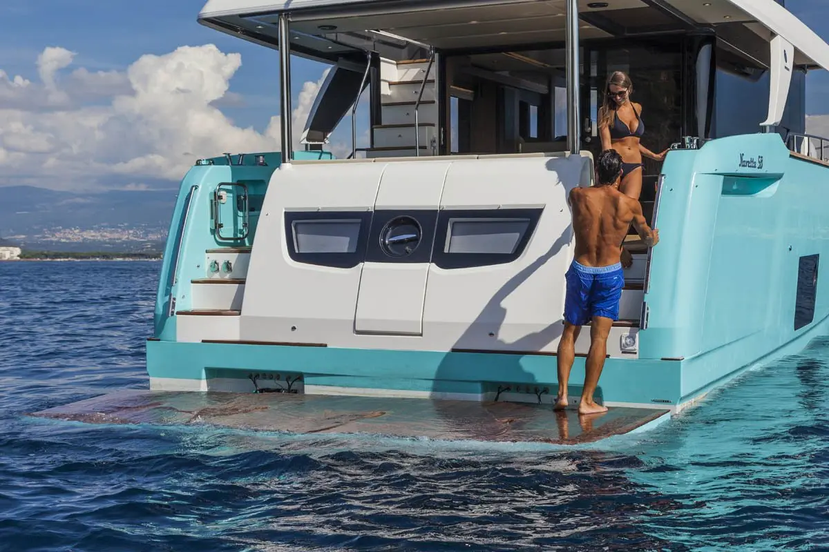Navetta 58, master cabin — Menorca Yacht Rental, Menorca. Navetta 58 — 17m