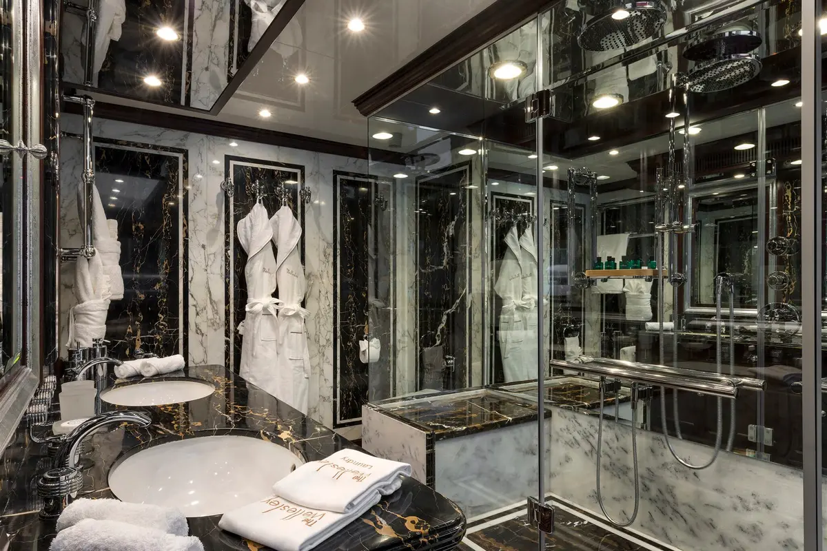 The Wellesley, master cabin — Menorca Yacht Rental, Menorca. The Wellesley — 56m