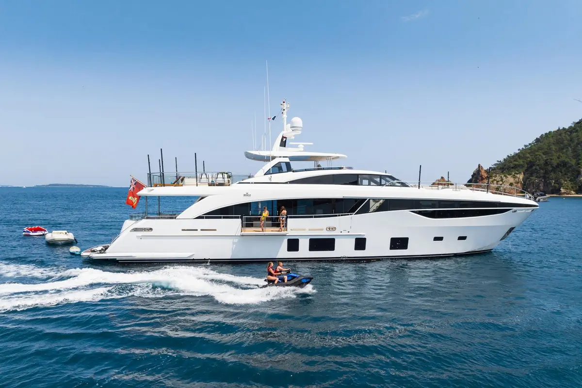 Princess 35M, exterior — Menorca Yacht Rental, Menorca. Princess 35M — 35m