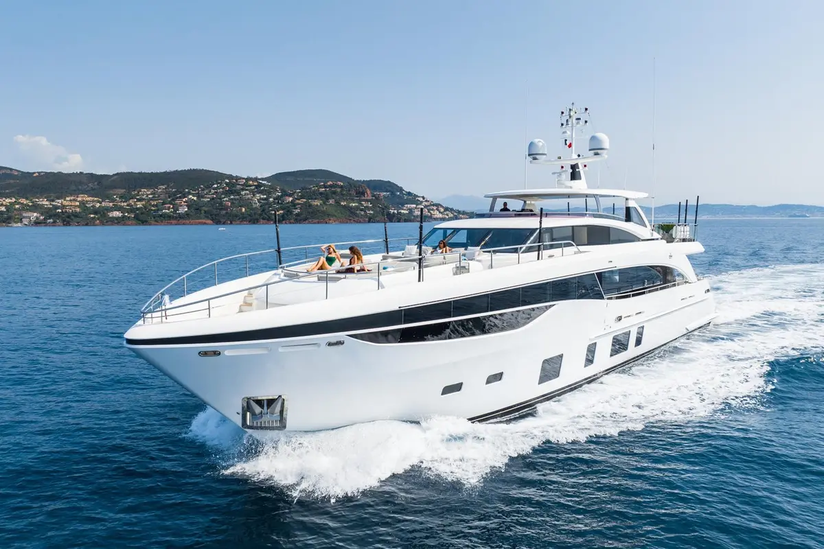 Princess 35M, main deck — Menorca Yacht Rental, Menorca. Princess 35M — 35m