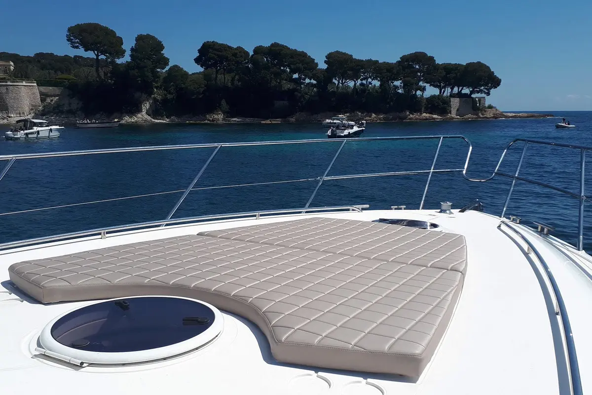 Princess 50, aft deck — Menorca Yacht Rental, Menorca. Princess 50 — 15.5m