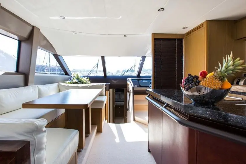 Princess 68 Fly, main deck — Menorca Yacht Rental, Menorca. Princess 68 Fly — 21m