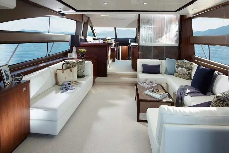 Princess 68 Fly, aft deck — Menorca Yacht Rental, Menorca. Princess 68 Fly — 21m