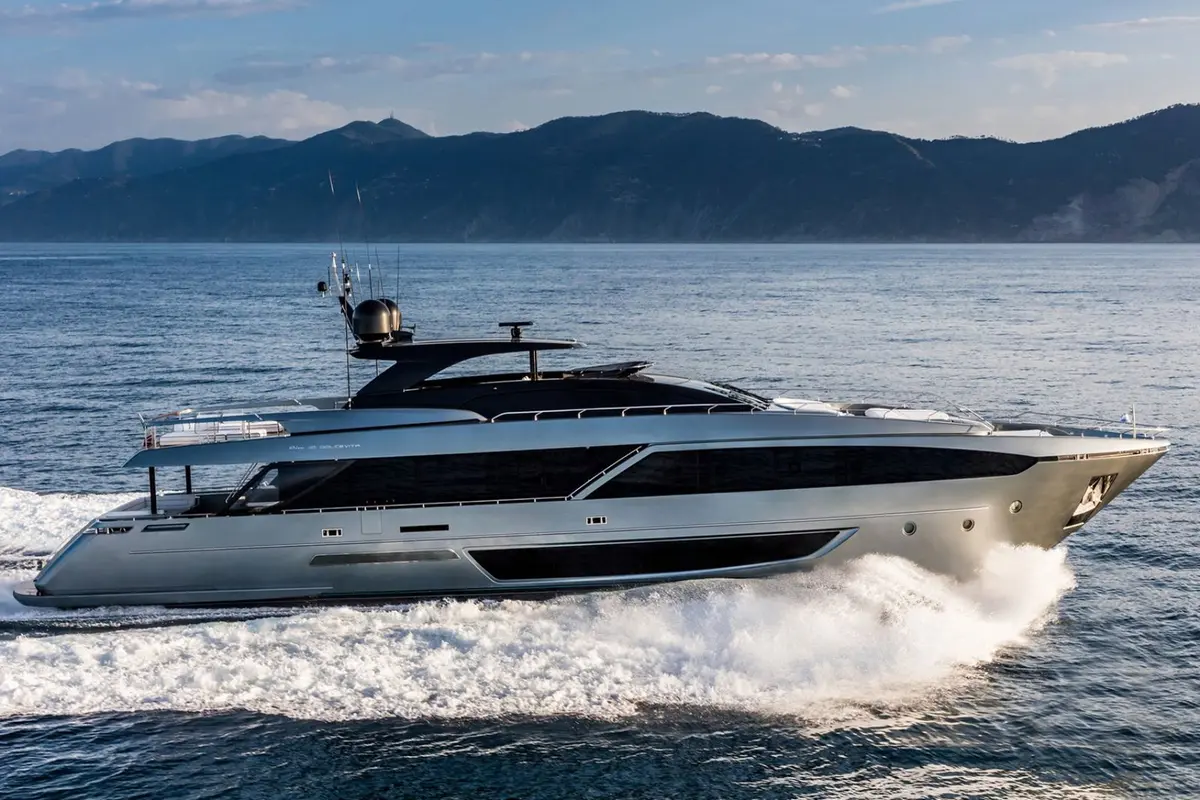 Riva 110, exterior — Menorca Yacht Rental, Menorca. Riva 110 — 33m