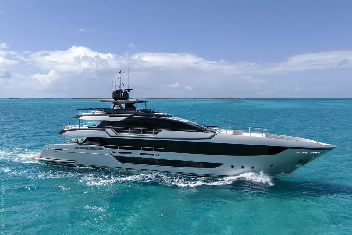 Riva 130, exterior — Menorca Yacht Rental, Menorca. Riva 130 — 40m