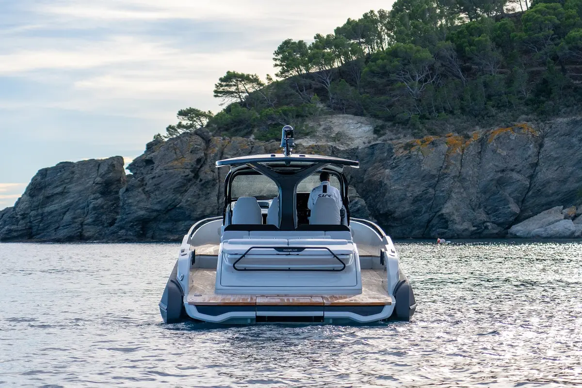 Sacs 47, aft deck — Menorca Yacht Rental, Menorca. Sacs 47 — 14m