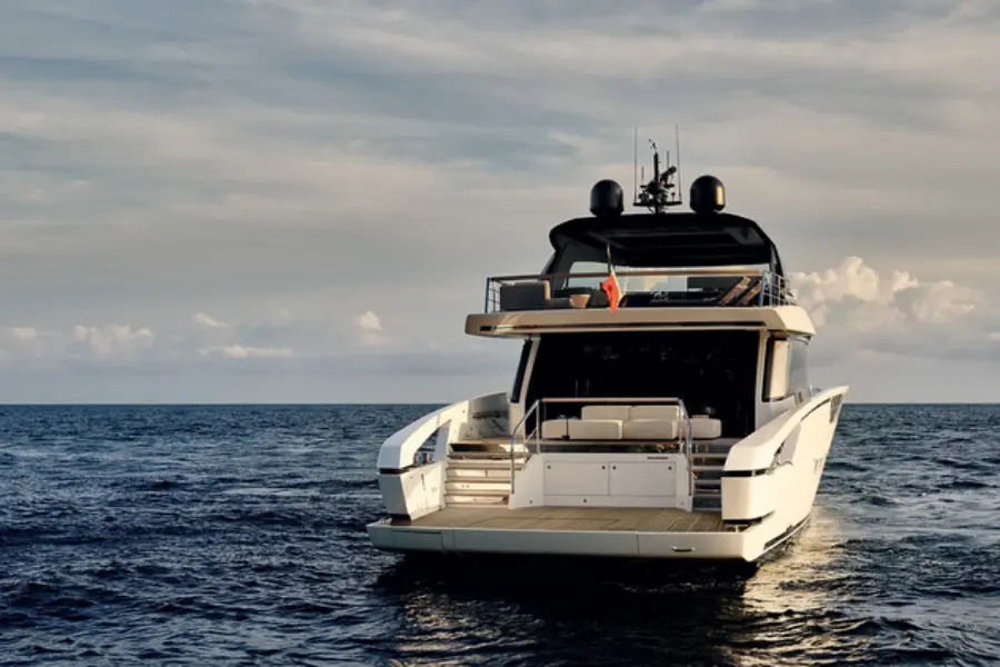 Sanlorenzo 112, aft deck — Menorca Yacht Rental, Menorca. Sanlorenzo 112 — 34m