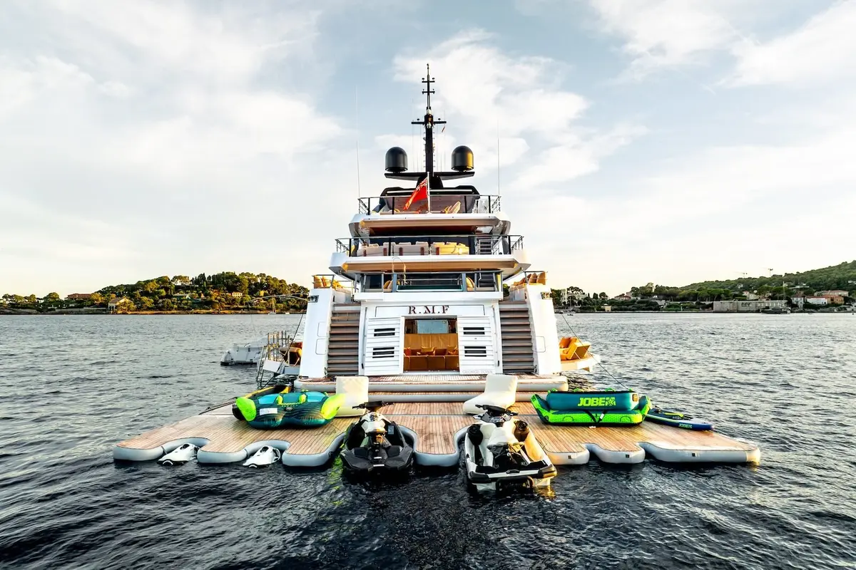 RMF, aft deck — Menorca Yacht Rental, Menorca. RMF — 52m